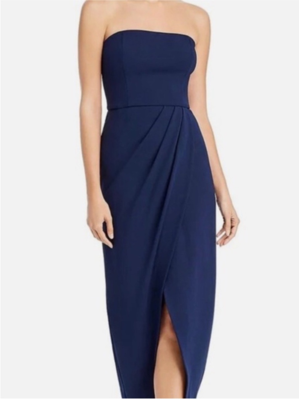 WAYF The Angelique Strapless Tulip Gown in Navy - Size S